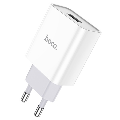 Сетевое зарядное устройство HOCO C81A Asombroso single 1xUSB, 2.1A, 10W, белый