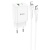 Сетевое зарядное устройство HOCO N28 Founder 1xUSB + 1xUSB-C с Кабелем Type-C - Lightning, 20W, белый