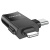 Переходник/Адаптер HOCO UA17 Type-C (m) / Lightning (m) - USB (f), черный