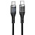 Кабель USB-C HOCO U115 Transparent Type-C - Type-C, 5A, 100W, 1.2 м, черный
