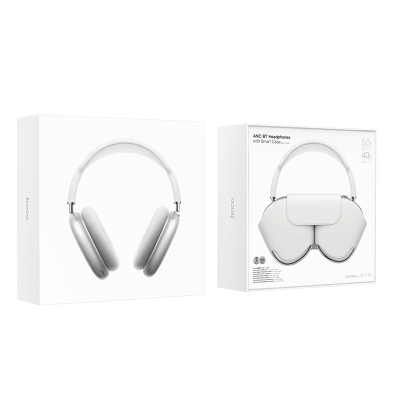 Беспроводные наушники накладные HOCO W58 ANC, Bluetooth, серебристый