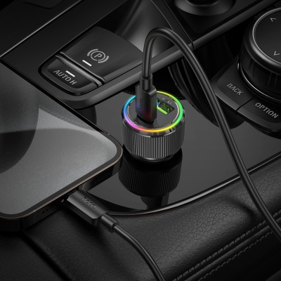 Автомобильное зарядное устройство HOCO NZ14A Guerrero, 1xUSB + 1xUSB-C, 38W, черный