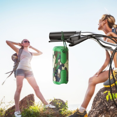 Портативная колонка HOCO BS48 Artistic, Bluetooth, камуфляж+зеленый