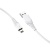 Кабель USB HOCO X63 Racer USB - Lightning магнитный, 2.4А, 1 м, белый