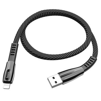 Кабель USB HOCO U70 Splendor USB - Lightning, 2.4А, 1.2 м, темно-серый