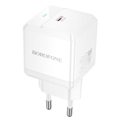 Сетевое зарядное устройство BOROFONE BN18 Intenso 1xUSB-C, 20W, белый