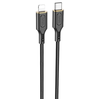 Кабель USB-C HOCO X95 Goldentop Type-C - Lightning, 20W, 1 м, черный