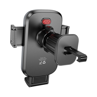 Автомобильный держатель HOCO H78 Vista, зажимной, на воздуховод, черный+серый металлик