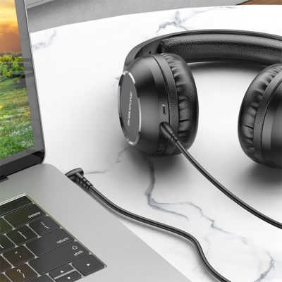 Аудиокабель BOROFONE BL10 AUX Jack 3,5 (m) - Jack 3,5 (m), 2 м, черный