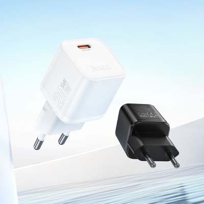 Сетевое зарядное устройство HOCO N64 Ingenious 1xUSB-C, 20W, белый