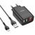 Сетевое зарядное устройство HOCO C86A Illustrious 2xUSB с Кабелем USB - Lightning, 2.4A, 10.8W, черный