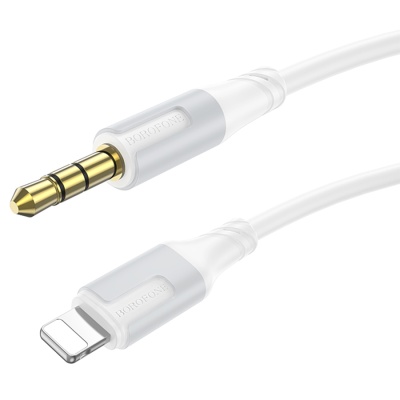 Аудиокабель BOROFONE BL19 Creator AUX Jack 3,5 (m) - Lightning (m), 1 м, белый
