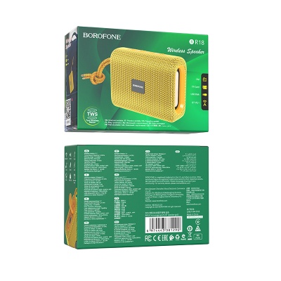 Портативная колонка BOROFONE BR18 Encourage, Bluetooth 5.1, золотой