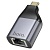 Переходник/Адаптер HOCO UA35 Type-C (m) - RJ45 (f), серый металлик