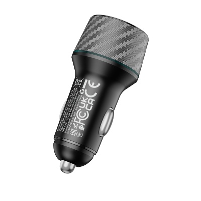 Автомобильное зарядное устройство BOROFONE BZ21 Brilliant, 1xUSB + 1xUSB-C, 48W, черный