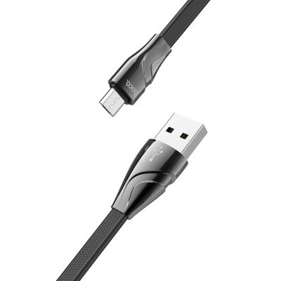 Кабель USB HOCO U57 Twisting USB - MicroUSB, 2.4А, 1.2 м, черный