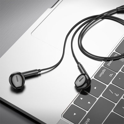 Проводные наушники BOROFONE BM71 Light song, Jack 3.5mm, 1.2 м, черный