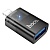 Переходник/Адаптер HOCO UA36 Lightning (m) - USB (f), черный