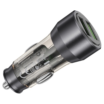 Автомобильное зарядное устройство HOCO NZ12 Prosperity, 2xUSB, 36W, черный