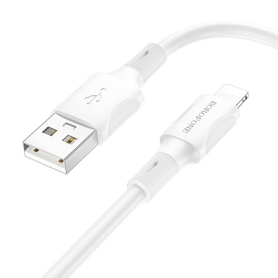 Кабель USB BOROFONE BX80 USB - Lightning, 2.4А, 1 м, белый