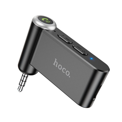 Автомобильный Bluetooth-приемник HOCO E58 Magic, 140 мАм, Jack 3.5мм/Bluetooth, черный