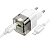 Сетевое зарядное устройство HOCO C131A Platinum 1xUSB + 1xUSB-C с Кабелем Type-C - Lightning, 3A, 30W, прозрачный черный