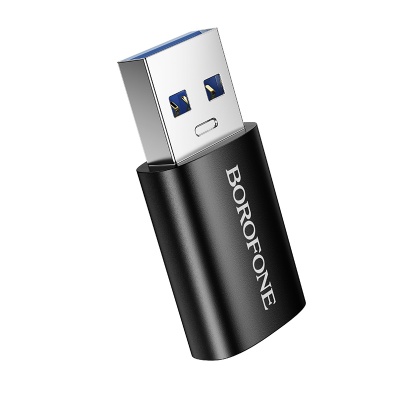Переходник/Адаптер BOROFONE BV26B USB3.0 (m) - Type-C (f), черный