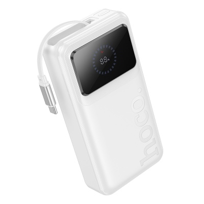 Портативный аккумулятор HOCO Q41 Bright, встроенный кабель Type-C, 22.5W, 20000 мА⋅ч, белый