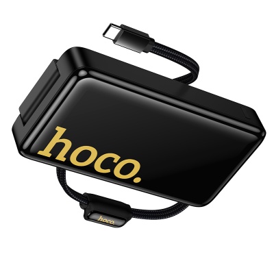 Портативный аккумулятор HOCO Q45 Worrier, встроенный кабель Type-C, 22.5W, 10000 мА⋅ч, белый