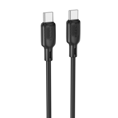 Кабель USB-C BOROFONE BX113 Lenny Type-C - Type-C, 3A, 60W, 3 м, черный