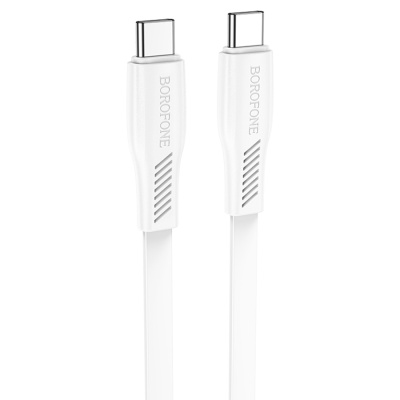 Кабель USB-C BOROFONE BX85 Auspicious Type-C - Type-C, 3A, 60W, 1 м, белый