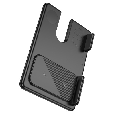 Беспроводное зарядное устройство HOCO CQ2 Flash folding 3-in-1 для iPhone+Airpods+Samsung Watch, 3A, 15W, черный