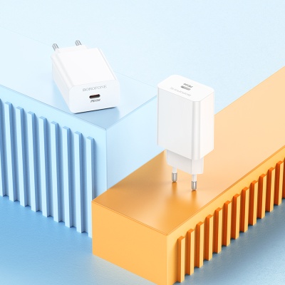 Сетевое зарядное устройство BOROFONE BA21A Prob Long journey 1xUSB-C, 20W, белый