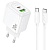 Сетевое зарядное устройство HOCO CS54A Surplus 1xUSB + 1xUSB-C с Кабелем Type-C - Type-C, 20W, белый