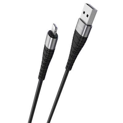 Кабель USB BOROFONE BX32 Munificent USB - Lightning, 2.4А, 1 м, черный