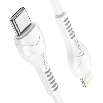 Кабель USB-C HOCO X55 Trendy Type-C - Lightning, 3A, 1 м, белый