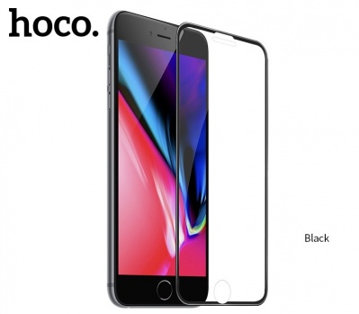 Защитное стекло HOCO A12 для iPhone 7+/8+, прозрачный+черная рамка
