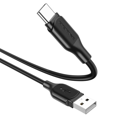 Кабель USB BOROFONE BX42 Encore USB - Type-C, 3A, 1 м, черный