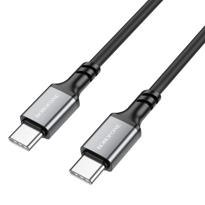 Кабель USB-C BOROFONE BX83 Famous Type-C - Type-C, 3A, 60W, 1 м, черный