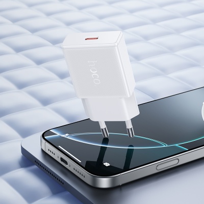Сетевое зарядное устройство HOCO N72 Speed 1xUSB-C, 20W, белый