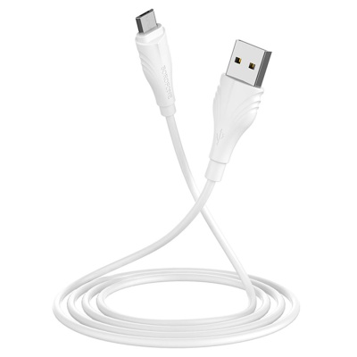 Кабель USB BOROFONE BX18 Optimal USB - MicroUSB, 1.6А, 2 м, белый