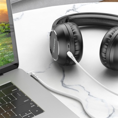 Аудиокабель BOROFONE BL10 AUX Jack 3,5 (m) - Jack 3,5 (m), 1 м, белый