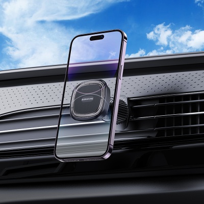 Автомобильный держатель BOROFONE BH96 NT Ice, магнитный, на воздуховод, черный+серый