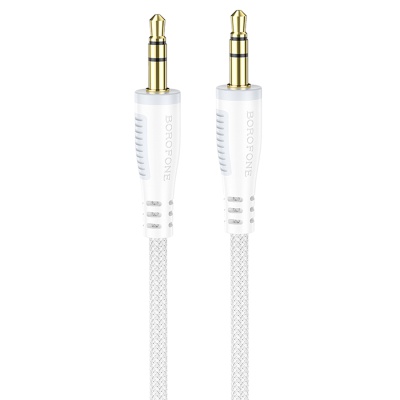 Аудиокабель BOROFONE BL14 AUX Jack 3,5 (m) - Jack 3,5 (m), 2 м, белый