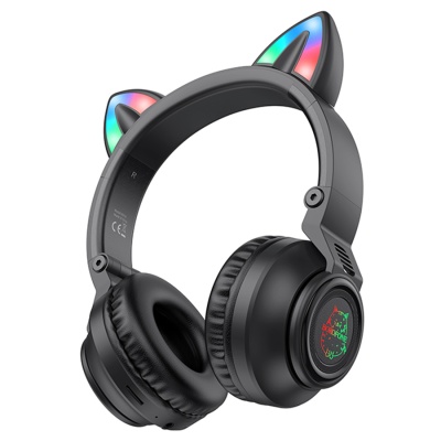 Беспроводные наушники накладные BOROFONE BO18 Cat ear, Bluetooth, черный