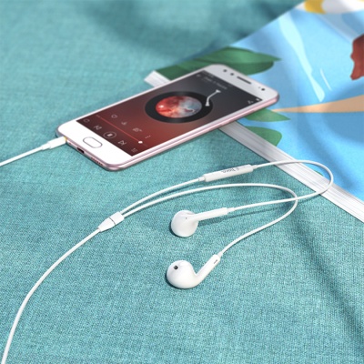 Проводные наушники HOCO M1 Max crystal, Jack 3.5mm, 1.2 м, белый