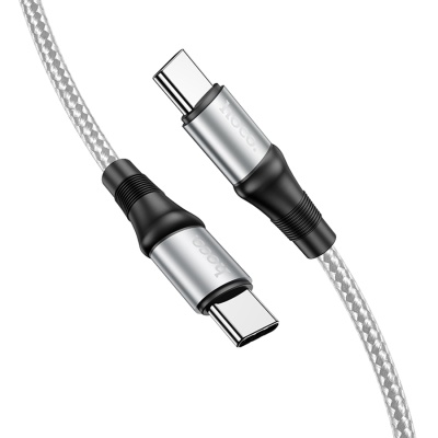 Кабель USB-C HOCO X50 Exquisito Type-C - Type-C, 5A, 2 м, серый