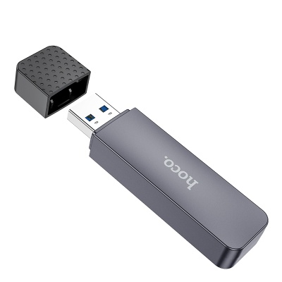 Переходник/Адаптер HOCO HB45 Spirit 2 в 1 USB3.0 (m) - TF/SD, черный