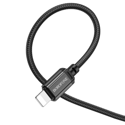 Кабель USB-C BOROFONE BX87 Sharp Type-C - Lightning, 20W, 1 м, черный