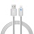Кабель USB HOCO UPL12 Metal Jelly USB - Lightning, 2.1А, 1.2 м, серебристый